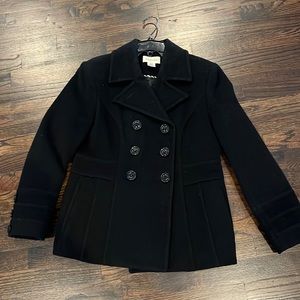 Black St. John’s Bay Peacoat petite small